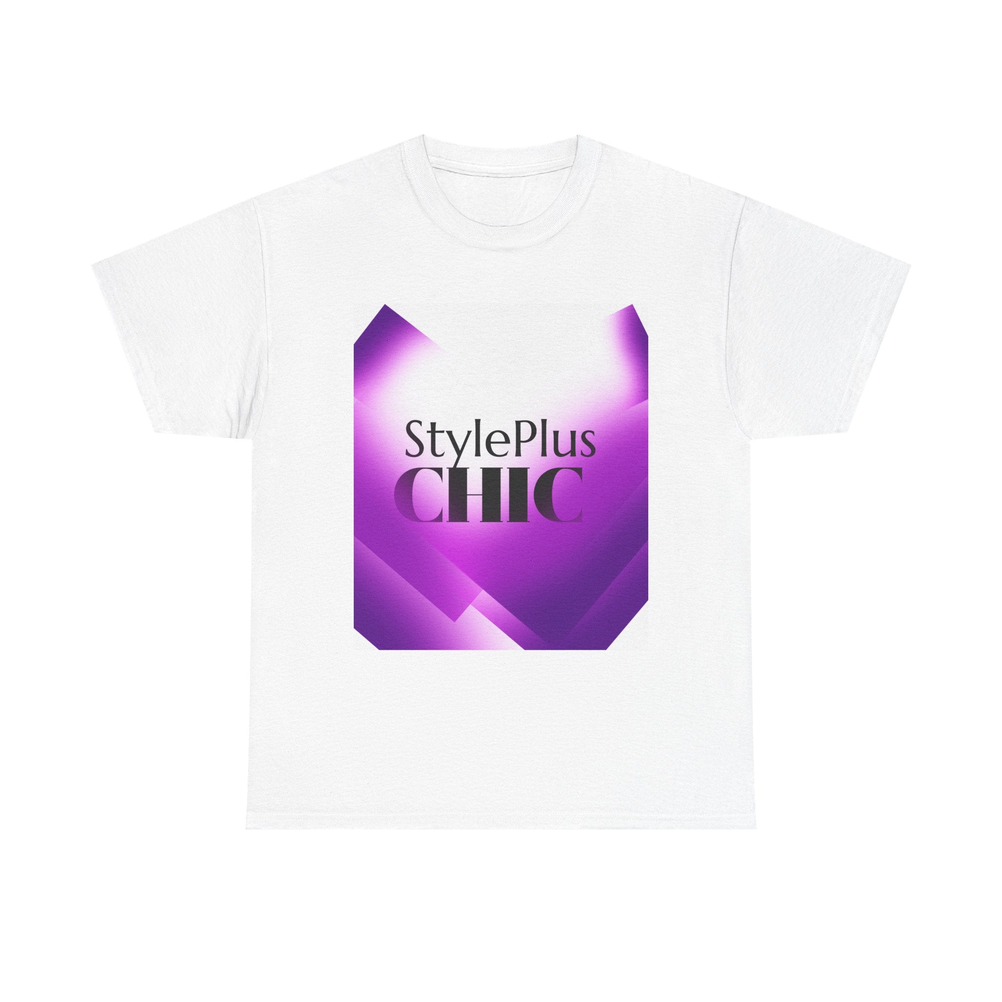 StylePlus Chic Tee — Purple Geometric Graphic T-Shirt