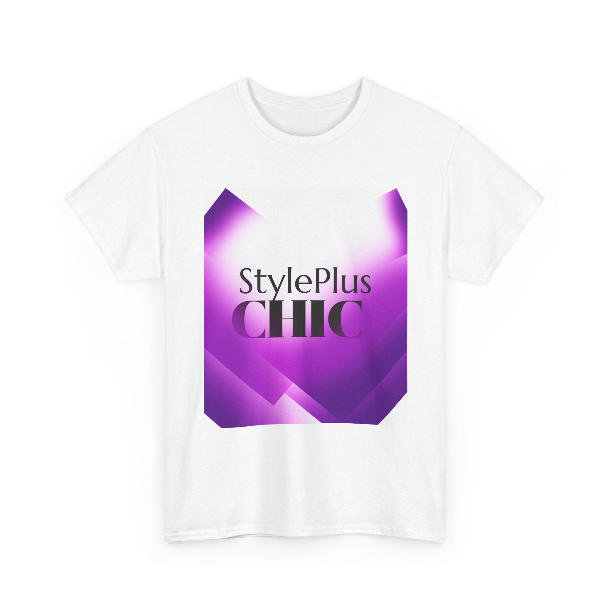 StylePlus Chic Tee — Purple Geometric Graphic T-Shirt